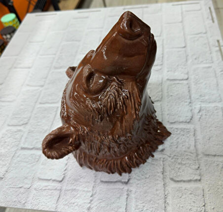 CEYLAN ADAM Dekoratif Ayı Duvar Heykeli Asılabilir Hediyelik 25x19 cm