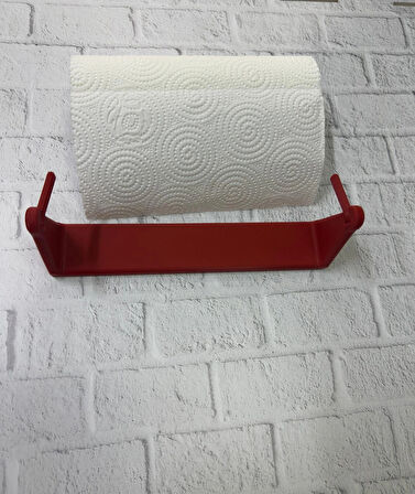 CEYLAN ADAM Dekoratif Kırmızı Kağıt Havlu Tutucu Duvar Askılı Model