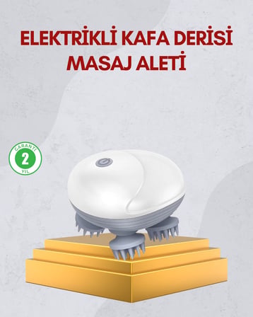 Mey İthalat® Kablosuz Kafa ve Vücut Masaj Aleti Taşınabilir Tasarım