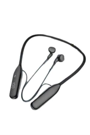 Mey İthalat® 100 Saat Kablolu Boyun Askılı Dijital Göstergeli Bluetooth Kulaklık