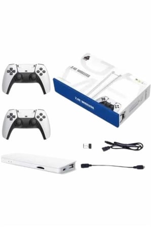 Mey İthalat® 2.4 GHZ Oyun Konsolu Çift Konsol 4K Ultra Hd Game Stick