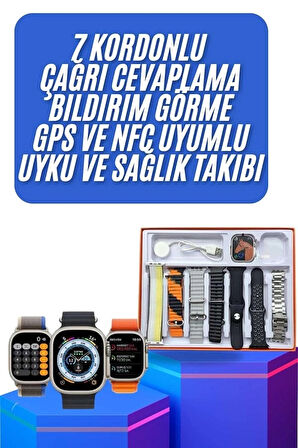 CEYLAN ADAM yeni nesil Unısex 7 Kordonlu Çok Fonksiyonlu Nabız Ölçer Uyku ve Sağlık Takibi