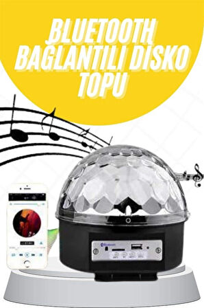 CEYLAN ADAM Disko Topu Renkli Işıklı Lazer Parti Bluetooth Bağlantılı Led Küre