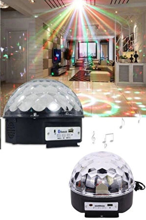 CEYLAN ADAM Küre Disko Topu Müzik Çalar Renkli Lazer Işıklı Bluetooth Disko Parti Işığı Kumandalı
