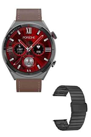 CEYLAN ADAM Erkeklere Özel Akıllı Saat Çelik Kordon Bluetooth Bağlantılı İOS ve Android Uyumlu