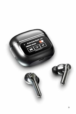 Yeni Nesil ANC Özellikli Çağrı Cevaplayan Dokunmatik Ekranlı Bluetooth Kulaklık Siyah