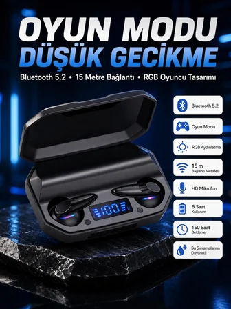 Mey İthalat Çağrı Cevaplayabilen Akıllı Saat 5.2 Bluetooth Bağlantılı  Kulaklık