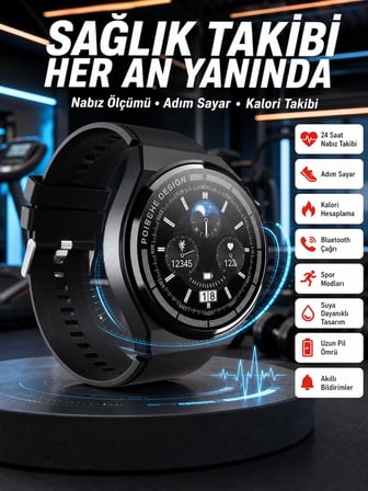 Mey İthalat En Çok Tercih Edilen Akıllı Saat Amoled Ekran Nabız Sensörü GPS Uyumlu Adımsayar