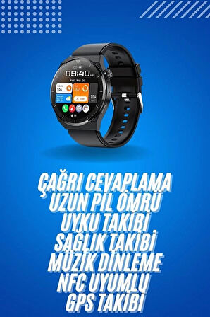 CEYLAN ADAM Amoled Ekran Metal Deri Silikon Kordonlu Uyku ve Sağlık Takibi