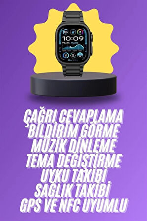 CEYLAN ADAM Ultra 3 Kordonlu Amoled Ekran Akıllı Saat Çok Fonksiyonlu Uyku ve Sağlık Takibi