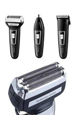 CEYLAN ADAM Kulak Burun Kıl Kesme Ense Yanak Tıraş Seti 3 Başlıklı Profesyonel