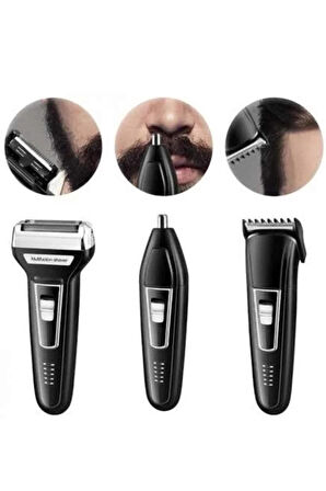 CEYLAN ADAM Kulak Burun Kıl Kesme Ense Yanak Tıraş Seti 3 Başlıklı Profesyonel