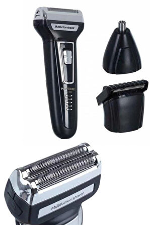 CEYLAN ADAM Tıraş Makinesi 3 Başlıklı T Başlıklı Hassas Ciltlere Özel Saç Sakal Vücut Kulak ve Burun