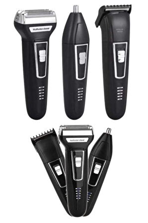 CEYLAN ADAM 3'lü Set Saç Sakal Kesme Traş Makinesi Burun Kılı Alma Tıraş Makinesi