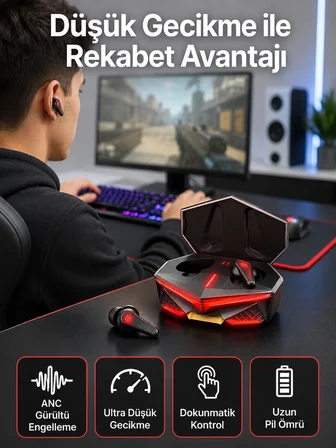 Mey İthalat Bluetooth Kulaklık HD Ses Kaliteli Işıklı Metal Kasa Ios Android Uyumlu Mikrofonlu