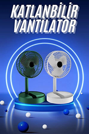 CEYLAN ADAM 3 Kademe Hız Ayarlı Vantilatör Telefon Standlı Şarjlı Katlanabilir Soğutucu Pervane