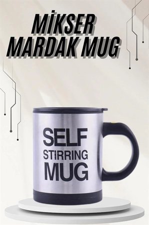 Mey İthalat® Karıştırıcı Özellikli Mikser Kupa Bardak Termos Bardak