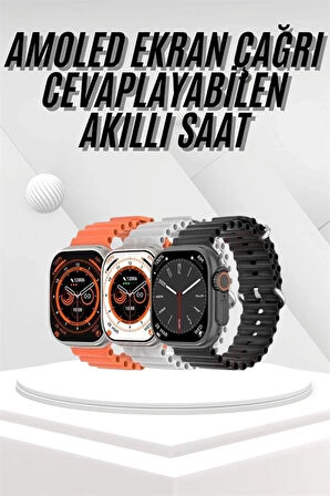 CEYLAN ADAM Akıllı Saat Bleutooth Bağlantılı Akıllı Saat Amoled Ekran 49 MM