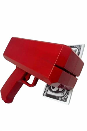 CEYLAN ADAM Kırmızı Parti Oyuncağı Para Saçma Fırlatma Tabancası Makinesi Super Money