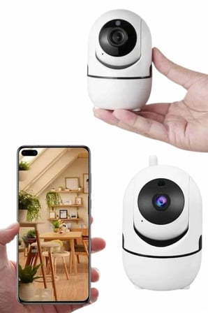 Mey İthalat® Mini IP Kamera Hareketli Güvenlik Kamerası Kablosuz Wifi Kamera Mikrofonlu