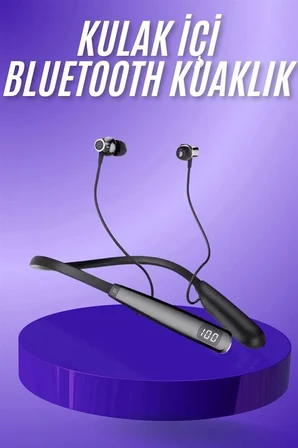 Mey İthalat Bluetooth Kulaklık Şarj Göstergeli 100 Saat Şarj Kapasiteli Sporcu Kulaklık