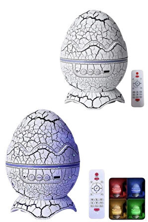 CEYLAN ADAM Bluetooth Hoparlör Dinozor Yumurtası Gece Masa Lambası Projektör