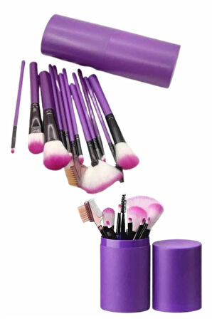 CEYLAN ADAM 12 Parça Makyaj Fırça Seti Profesyonel Fondöten Allık Far Kontür Fırçası