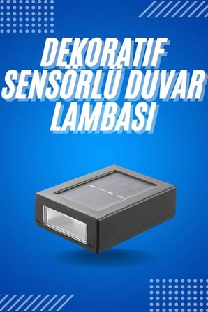 Mey İthalat® Solar Güneş Enerjili Çift Taraflı Duvar Lambası Çift Taraflı Duvar Lamba Güneş Enerjili