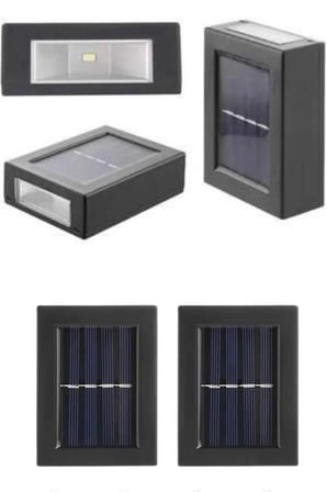 Mey İthalat® Solar Güneş Enerjili Çift Taraflı Duvar Lambası Çift Taraflı Duvar Lamba Güneş Enerjili