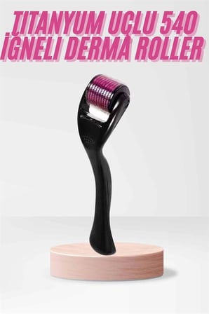 Mey İthalat® 540 Iğneli Derma Roller 1Mm Titanyum Uçlu Saç Kaş Serum Kullanımına Uygun