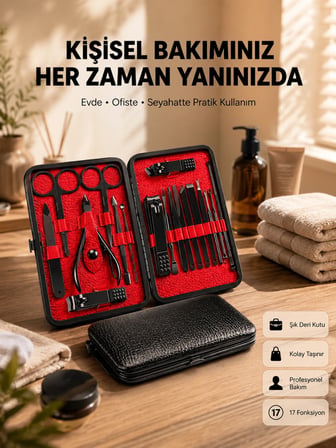 Mey İthalat® Profesyonel Paslanmaz Çelik Manikür & Pedikür Seti Yeni Nesil