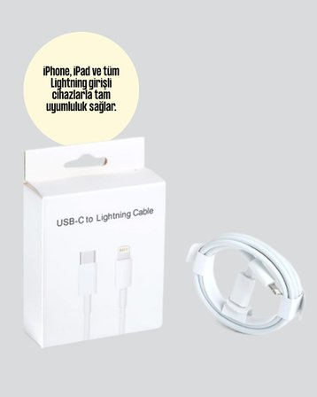 iPhone iPad Airpods Uyumlu 30W Type-C to Lightning Kablo