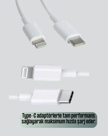 Mey İthalat 30W Type-C Lightning Hızlı Şarj Kablosu 1.2m iPhone Uyumlu