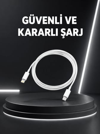 Mey İthalat Dayanıklı TPE Lightning Kablo – 30W Hızlı Şarj ve Veri Transferi