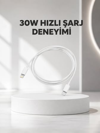Mey İthalat Yüksek Saflıkta Bakır Çekirdekli 30W Hızlı Şarj Kablosu
