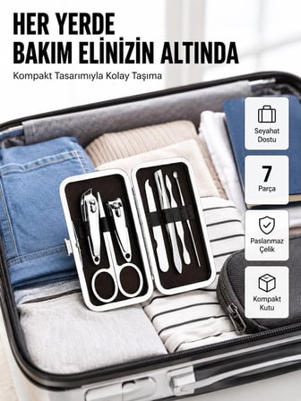 Mey İthalat® Kompakt Tasarımlı El ve Ayak Bakım Seti