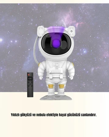 Mey İthalat Dekoratif ve Fonksiyonel Astronot Projeksiyon Aydınlatma