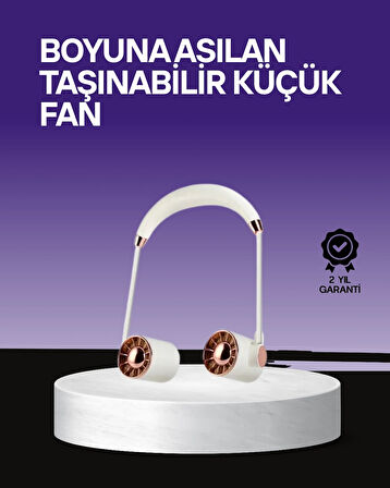 CEYLAN ADAM Boyun Askılı Katlanabilir Fan 1000 mAh USB Şarjlı Taşınabilir
