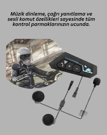 Mey İthalat BT22 Motosiklet Kask İçi Bluetooth Kulaklık İnterkom Destekli Yeni Nesil