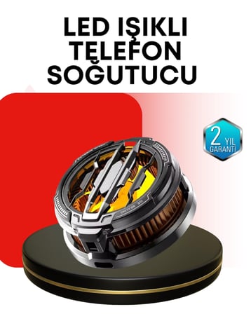 Mey İthalat® RGB Işıklı Sessiz Fanlı Telefon Soğutucu