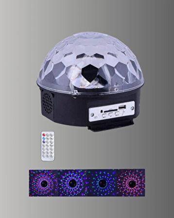 CEYLAN ADAM Uzaktan Kumandalı RGB LED Disko Topu Bluetooth Hoparlörlü