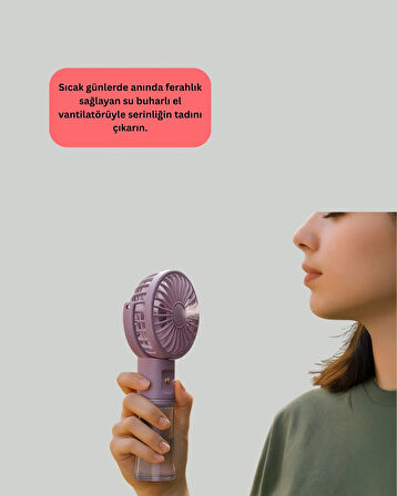 CEYLAN ADAM Taşınabilir Şarjlı Su Buharlı Mini Klima Fan
