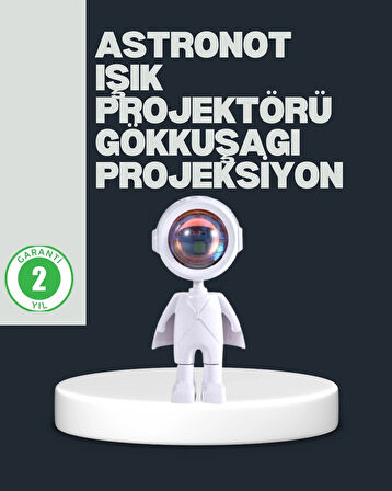 CEYLAN ADAM Astronot Tasarımlı Gün Batımı Efektli Şarjlı LED Lamba