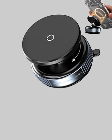 Mey İthalat® Araç İçi Manyetik Telefon Tutucu 360° Döner Vakumlu Stand