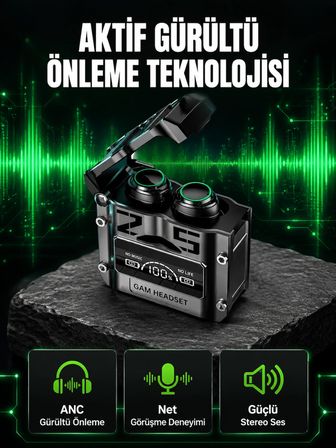 Mey İthalat Bluetooth Kulaklık Kablosuz ANC Gürültü Önleyici Stereo Ses Yeni Nesil