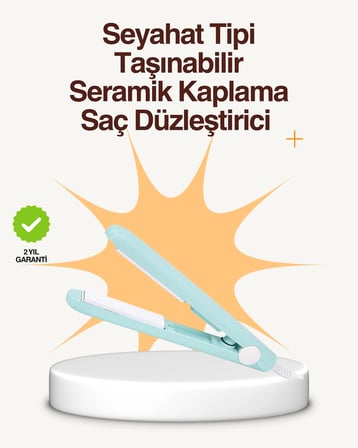 Mey İthalat® Seramik Kaplamalı, Saç Hasarını Azaltan Kısa Saçlara Uygun Bukle Maşası