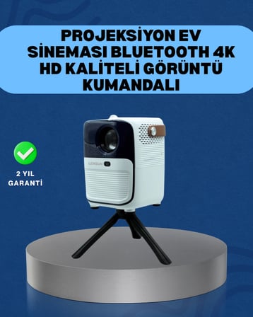 Mey İthalat® Ultra HD Çözünürlüklü Taşınabilir Projektör – 1920x1080 Piksel Görüntü Kalitesi