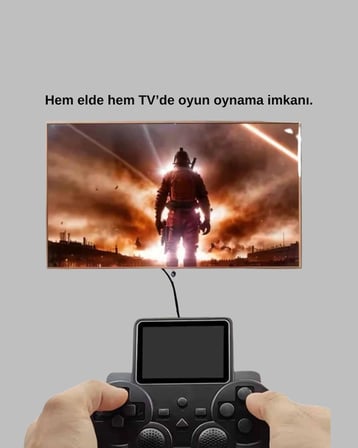 Mey İthalat S10 Gamepad HDMI TV Bağlantılı 520 Klasik Retro Oyun 2025 Seri Orijinal Yeni Nesil