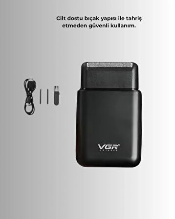 CEYLAN ADAM Kart Tasarımlı Şarjlı Tıraş Makinesi | 2 Başlıklı Hassas Kesim