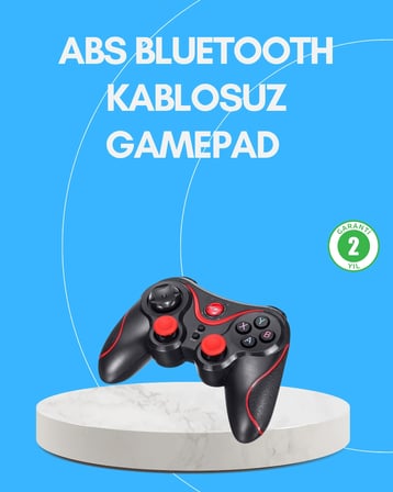 Mey İthalat® Uzun Pil Ömürlü Kablosuz Oyun Kumandası PC Telefon Tablet İçin
